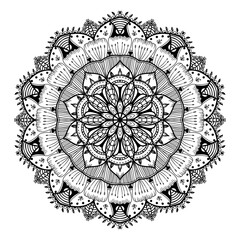 Mandala for coloring book. decorative round ornaments illustration