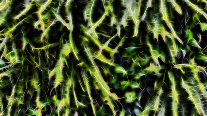 Natural background with green vegetation on the wall