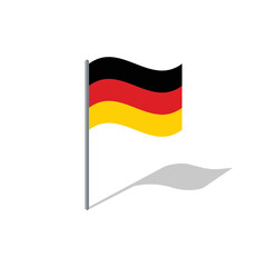 Germany flag on pole vector graphics