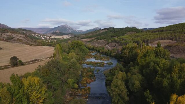 Arakil river. Ollo Valley. Mount Txurregi. Navarra