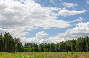 landscape with cloudy sky