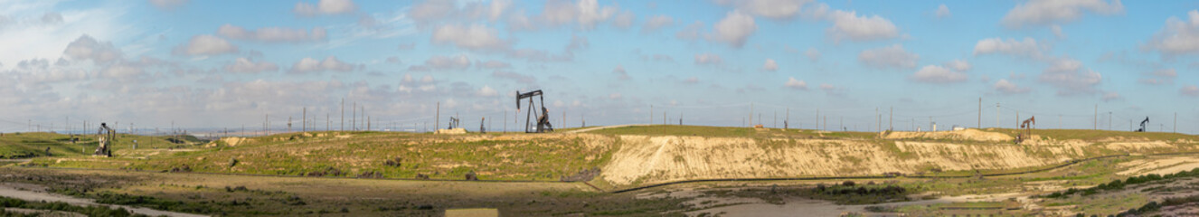 oil rig in lowland near San Francisco