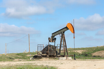 oil rig in lowland near San Francisco