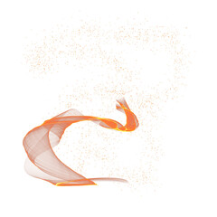 Fototapeta premium Abstract modern dynamic element. Fractal flame artwork for creative graphic design