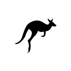 Kangoroo shilhouette logo illustration vector.