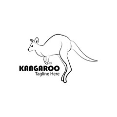 Kangaroo logo symbol - vector illustration design.vector Eps10