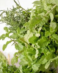 bunch of fresh green parsley , leaf, herb, vegetable fresh