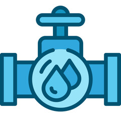 water pipe two tone icon