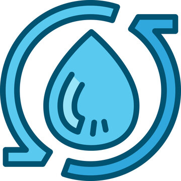 reuse water two tone icon