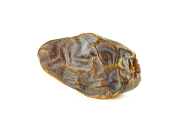 Single medjool date isolated on white background