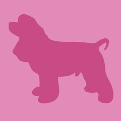 Veterinary dog passport, color silhouette vector