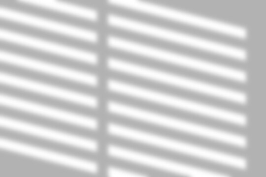 Striped shadow from blinds. Shadow overlay effect.