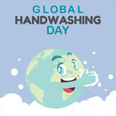 Fototapeta na wymiar Global handwashing day. Scalable and editable vector illustration.