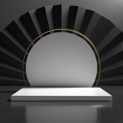 Empty background for cosmetic makeup product podium presentation	
