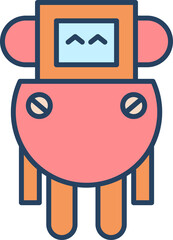 cute robot character illustration