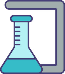 laboratory flask icon illustration