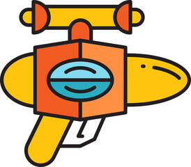 space gun weapon icon illustration