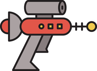 futuristic gun icon illustration