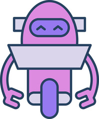 funny robot avatar illustration
