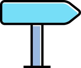 Fototapeta premium blue street signpost icon illustration