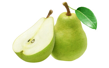 洋梨 ラ・フランス イラスト リアル セット