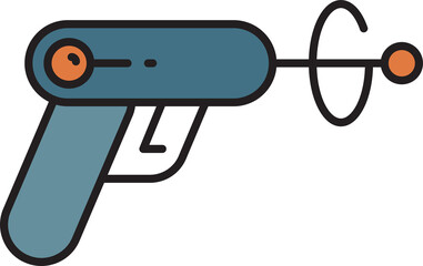 ray gun and space gun icon illustration