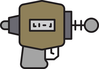 ray gun and space gun icon illustration