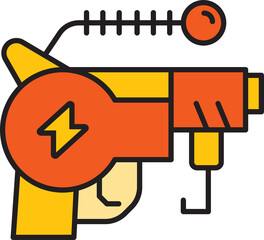 space gun and blaster icon illustration