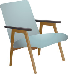 Classic furniture from 60s - bright colored armchair