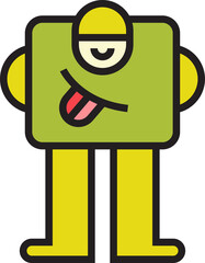 cute monster and devil avatar illustration