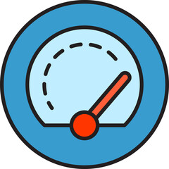 speedometer and gauge icon illustration