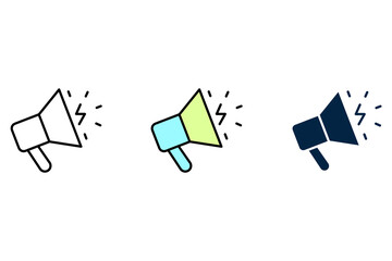 Bullhorn line icon. Simple element illustration. Bullhorn concept outline symbol design.