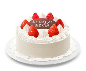 ホールケーキ バースデーケーキ イラスト リアル