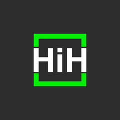 HIH company name initial letters monogram. HIH icon.