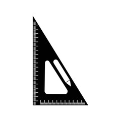 Geometry math protractor pencil icon | Black Vector illustration |