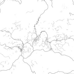 Area map of Trbovlje Slovenia with white background and black roads