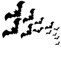 Flying bats, Halloween flying bats