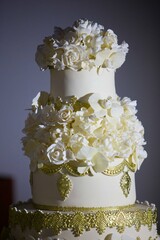 Elegant cake for wedding celebration