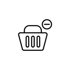 empty cart line icon. Simple element illustration. empty cart concept outline symbol design.