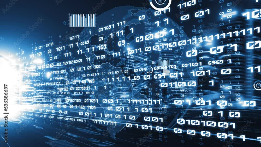 Poster business data analytic with tacit intelligent software making marketing strategy . concept of smart 