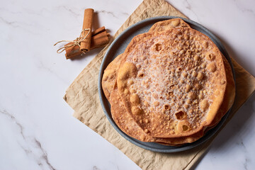 Buñuelos, Fritters made of flour dough that is fried