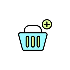 add to cart line icon. Simple element illustration. add to cart concept outline symbol design.