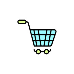 shopping cart line icon. Simple element illustration. shopping cart concept outline symbol design.