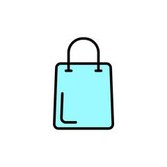 shopping bag line icon. Simple element illustration. shopping bag concept outline symbol design.