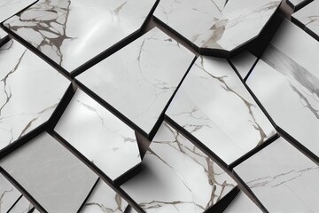 3D rendering of cracked marble floor - great for backgrounds