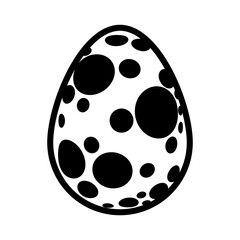 White and black Easter eggs. Vector illustration.