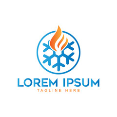 HVAC Air and Heating Logo Vector