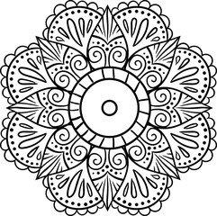 Flower Mandala. Vintage decorative elements