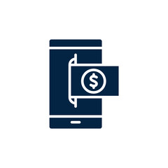 Payment with smartphone line icon. Simple element illustration. Payment with smartphone concept outline symbol design.