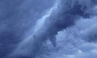 Blue stormy sky